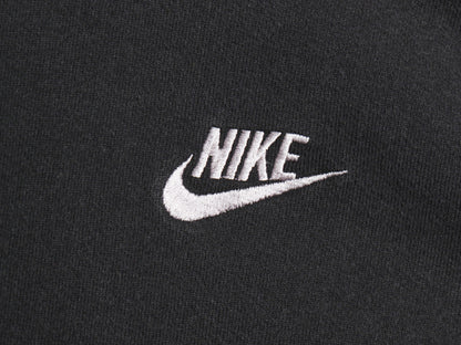 90s USA製 ナイキ スウッシュ ロゴ 刺繍 スウェット メンズ XL オールド 裏起毛 トレーナー ワンポイント 大きいサイズ ブラック シンプル