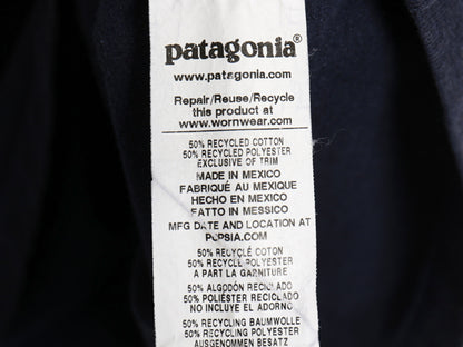 パタゴニア 両面 プリント 半袖 Tシャツ メンズ S / 21年製 アウトドア P6 ボックスロゴ バックプリント カットソー トップス シンプル 紺