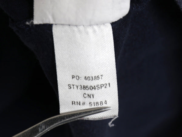 パタゴニア 両面 プリント 半袖 Tシャツ メンズ S / 21年製 アウトドア P6 ボックスロゴ バックプリント カットソー トップス シンプル 紺