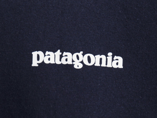 パタゴニア 両面 プリント 半袖 Tシャツ メンズ S / 21年製 アウトドア P6 ボックスロゴ バックプリント カットソー トップス シンプル 紺