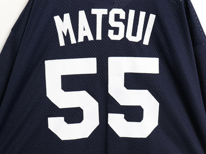USA製 ヤンキース 松井秀喜 ベースボール シャツ メンズ XXL / MLB マジェスティック メッシュ 大リーグ ユニフォーム 重ね着 大きいサイズ
