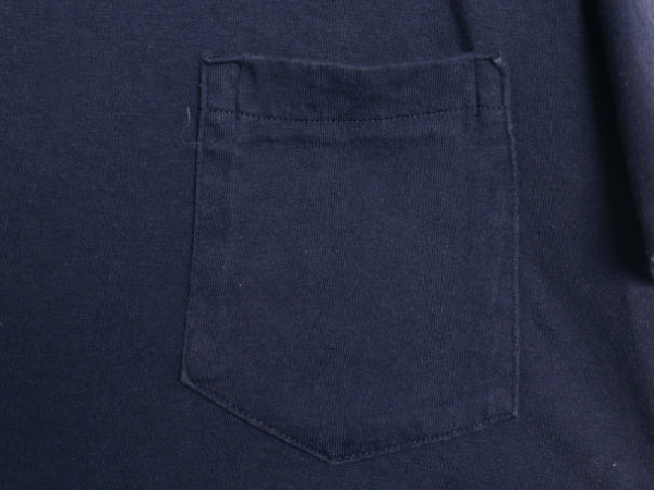 70s JCペニー ポケット付き 無地 半袖 Tシャツ メンズ L 小さめ M / ヴィンテージ ペニーズ ポケT 耳付き ブランク トップス カットソー 紺