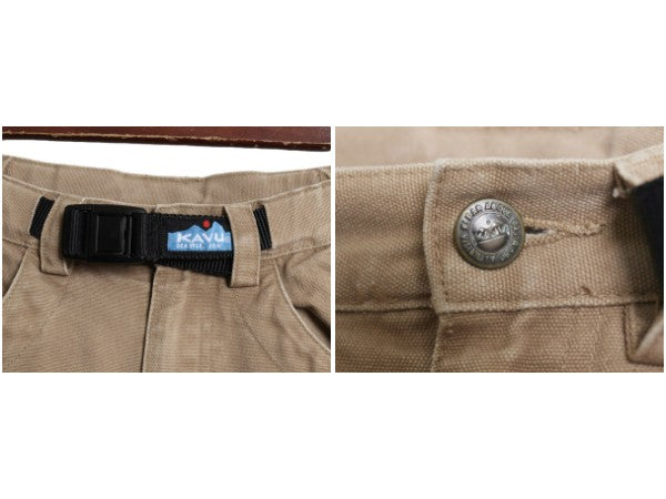 カブー コットン クライミング ショーツ メンズ S 古着 アウトドア ショートパンツ 短パン イージーパンツ ダック ノータック ボトムス 茶