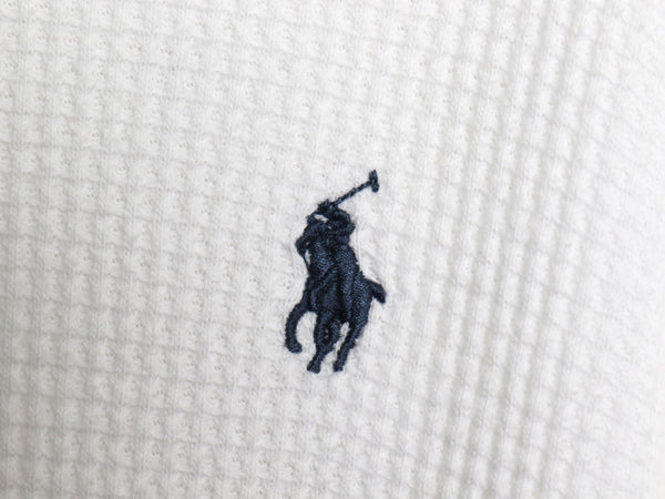 ポロ ラルフローレン サーマル フード パーカー メンズ L / 前V ロンT 長袖Tシャツ ワッフル プルオーバー カットソー ストレッチ シンプル