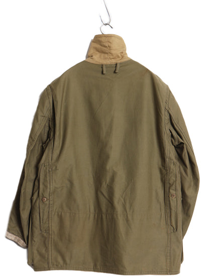 70s ★ American Field ハンティング ジャケット メンズ M 古着 ヴィンテージ アウトドア コットン ダック 襟コーデュロイ カーキ オリーブ