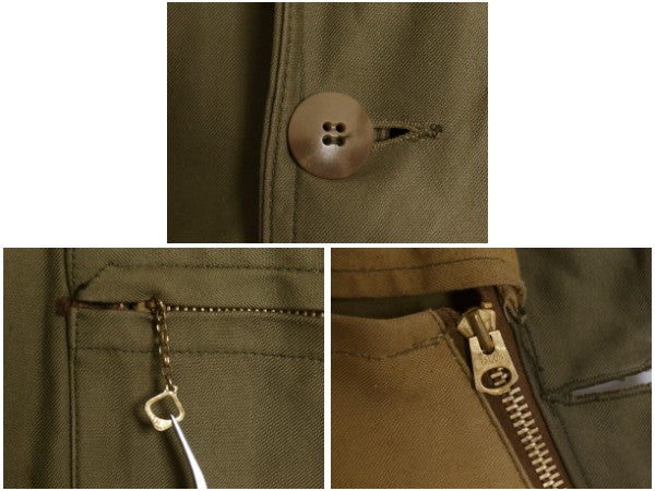 70s ★ American Field ハンティング ジャケット メンズ M 古着 ヴィンテージ アウトドア コットン ダック 襟コーデュロイ カーキ オリーブ