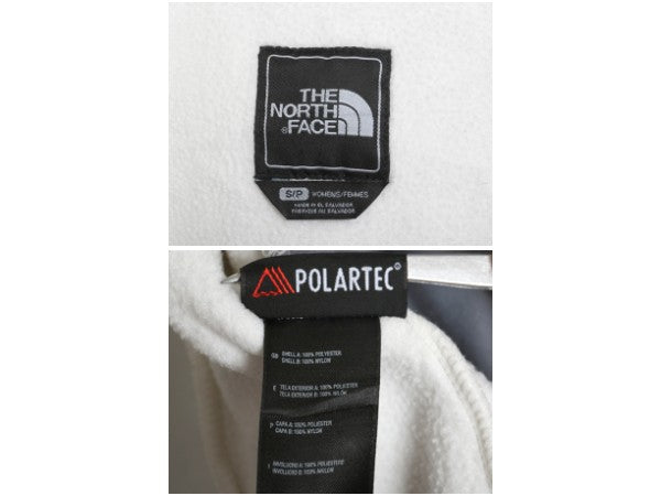 ノースフェイス デナリ ジャケット レディース S アウトドア フリース ナイロン フルジップ ブルゾン ハイネック アウター ツートン 白 灰