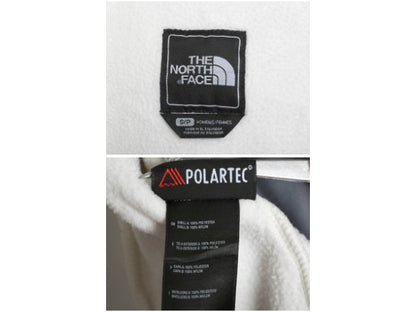 ノースフェイス デナリ ジャケット レディース S アウトドア フリース ナイロン フルジップ ブルゾン ハイネック アウター ツートン 白 灰