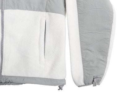 ノースフェイス デナリ ジャケット レディース S アウトドア フリース ナイロン フルジップ ブルゾン ハイネック アウター ツートン 白 灰