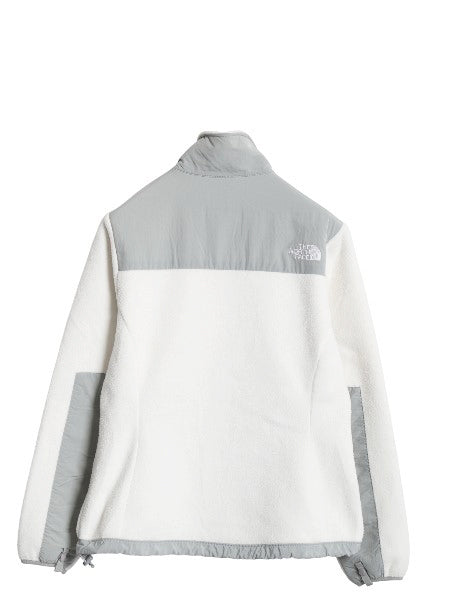 ノースフェイス デナリ ジャケット レディース S アウトドア フリース ナイロン フルジップ ブルゾン ハイネック アウター ツートン 白 灰