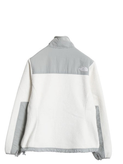 ノースフェイス デナリ ジャケット レディース S アウトドア フリース ナイロン フルジップ ブルゾン ハイネック アウター ツートン 白 灰