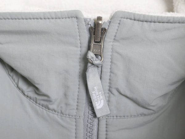 ノースフェイス デナリ ジャケット レディース S アウトドア フリース ナイロン フルジップ ブルゾン ハイネック アウター ツートン 白 灰