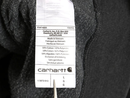 US企画 カーハート フォース プリント スウェット パーカー メンズ L 古着 ワーク トレーナー 裏起毛 プルオーバー ミドルウェイト グレー