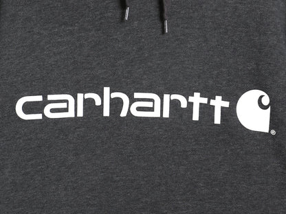 US企画 カーハート フォース プリント スウェット パーカー メンズ L 古着 ワーク トレーナー 裏起毛 プルオーバー ミドルウェイト グレー