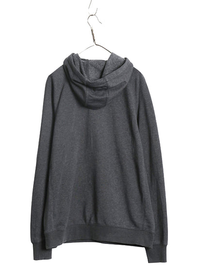 US企画 カーハート フォース プリント スウェット パーカー メンズ L 古着 ワーク トレーナー 裏起毛 プルオーバー ミドルウェイト グレー