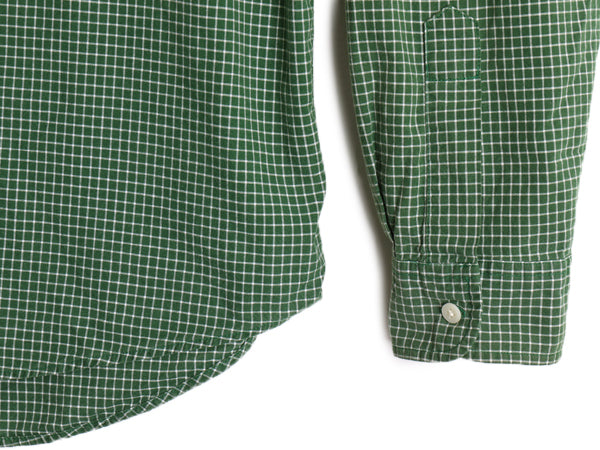 90s 00s Abercrombie&Fitch チェック 長袖 ボタンダウン シャツ メンズ XL コットン オックスフォード ポケット付き ツートン 大きいサイズ
