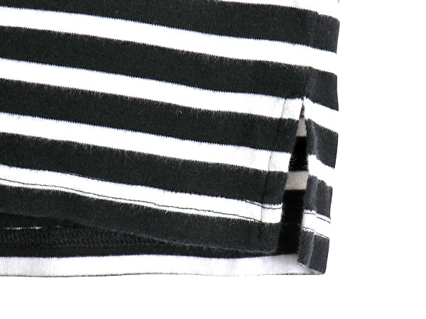 00s ローレン ラルフローレン ボートネック ボーダー 5分袖 Tシャツ レディース M ポロ オールド ストレッチ コットン カットソー ツートン