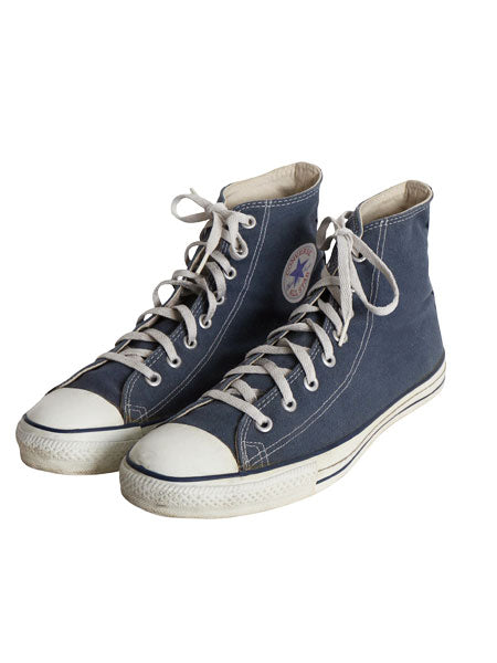 90s USA製 ★ コンバース オールスター ハイカット US 10 28.5cm / オールド アメリカ製 米国製 Converse デカ履き スニーカー ネイビー 靴