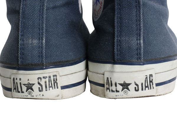 90s USA製 ★ コンバース オールスター ハイカット US 10 28.5cm / オールド アメリカ製 米国製 Converse デカ履き スニーカー ネイビー 靴