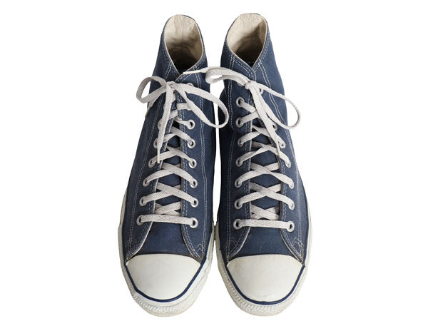90s USA製 ★ コンバース オールスター ハイカット US 10 28.5cm / オールド アメリカ製 米国製 Converse デカ履き スニーカー ネイビー 靴