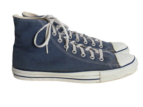 90s USA製 ★ コンバース オールスター ハイカット US 10 28.5cm / オールド アメリカ製 米国製 Converse デカ履き スニーカー ネイビー 靴
