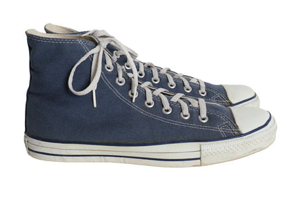 90s USA製 ★ コンバース オールスター ハイカット US 10 28.5cm / オールド アメリカ製 米国製 Converse デカ履き スニーカー ネイビー 靴