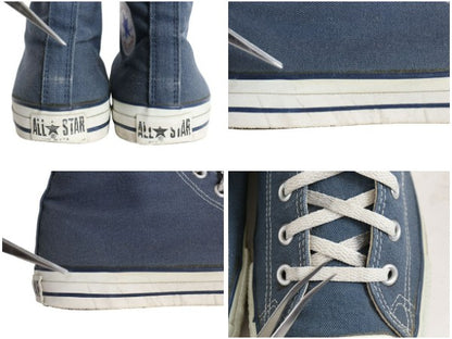 90s USA製 ★ コンバース オールスター ハイカット US 10 28.5cm / オールド アメリカ製 米国製 Converse デカ履き スニーカー ネイビー 靴