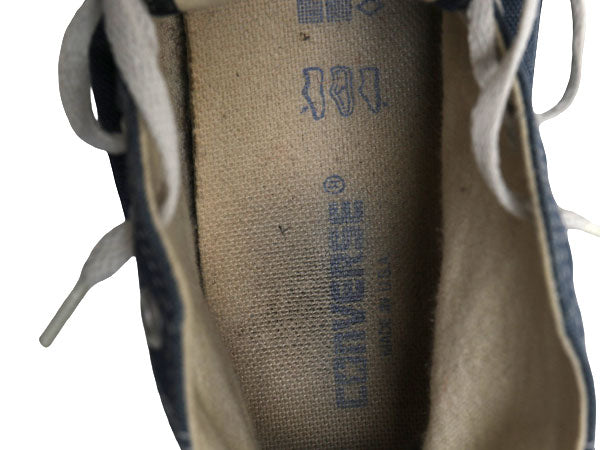 90s USA製 ★ コンバース オールスター ハイカット US 10 28.5cm / オールド アメリカ製 米国製 Converse デカ履き スニーカー ネイビー 靴