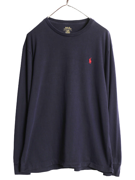 ポロ ラルフローレン 長袖 Tシャツ メンズ M / ロンT ロングスリーブ コットン ワンポイント ポニー カットソー インナー シングルステッチ