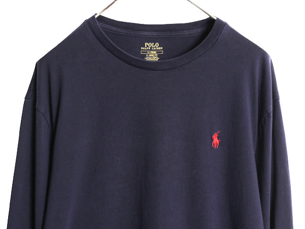 ポロ ラルフローレン 長袖 Tシャツ メンズ M / ロンT ロングスリーブ コットン ワンポイント ポニー カットソー インナー シングルステッチ