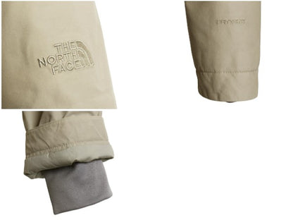 ノースフェイス ダウン パーカー ジャケット レディース M / DRYVENT ロング コート フェイク ファー付き アウトドア フルジップ ベージュ