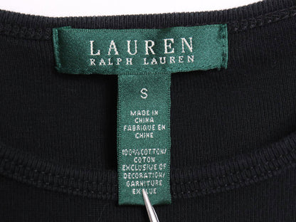 00s ローレン ラルフローレン 長袖 Tシャツ レディース M / オールド ロンT コットン ストレッチ リブ編み カットソー ロングスリーブ 黒