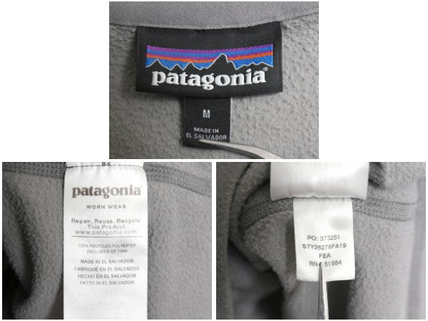 パタゴニア マイクロD ハーフジップ フリース プルオーバー レディース M / 19年製 アウトドア ロンT 長袖 Tシャツ ハイネック インナー 灰