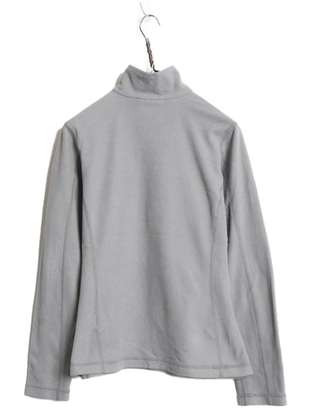パタゴニア マイクロD ハーフジップ フリース プルオーバー レディース M / 19年製 アウトドア ロンT 長袖 Tシャツ ハイネック インナー 灰