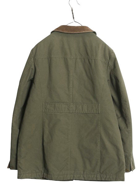 00s エルエルビーン キャンバス ハンティング ジャケット レディース M オールド カバーオール コットン ハーフ コート 中綿 ライナー付き