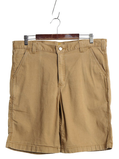 カーハート キャンバス ショートパンツ メンズ 36 / ワーク ストレッチ コットン ショーツ 短パン ダック ハーフパンツ ゆったり ブラウン