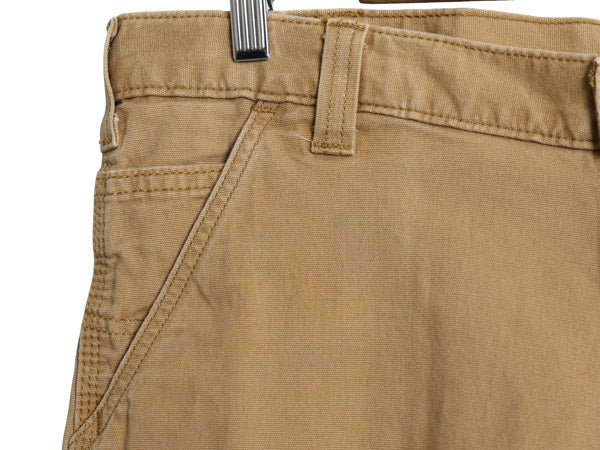 カーハート キャンバス ショートパンツ メンズ 36 / ワーク ストレッチ コットン ショーツ 短パン ダック ハーフパンツ ゆったり ブラウン