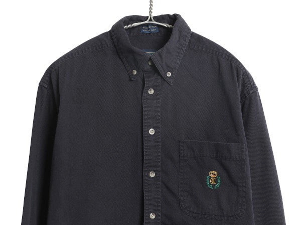 80s チャップス ラルフローレン ボタンダウン 長袖 シャツ メンズ M ヴィンテージ ポロ 長袖シャツ ワンポイント コットン チノ ワイシャツ