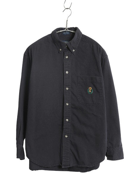 80s チャップス ラルフローレン ボタンダウン 長袖 シャツ メンズ M ヴィンテージ ポロ 長袖シャツ ワンポイント コットン チノ ワイシャツ