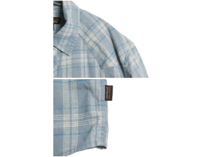 パタゴニア ウエスタン スナップ シャツ メンズ S / 20年製 チェック 半袖シャツ ヘンプ ストレッチ スナップボタン シンプル マルチカラー