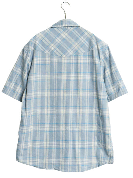 パタゴニア ウエスタン スナップ シャツ メンズ S / 20年製 チェック 半袖シャツ ヘンプ ストレッチ スナップボタン シンプル マルチカラー