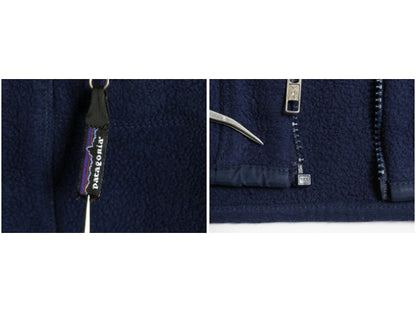 90s USA製 パタゴニア シンチラ ジャケット メンズ M / 古着 名作 オールド フリース フルジップ ブルゾン ジャンパー アウトドア ネイビー