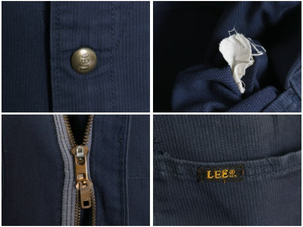 70s USA製 ★ Lee UNION ALLS オールインワン 44 メンズ XL / 古着 ヴィンテージ ワーク ツナギ ペインター パンツ コットン ピケ TALON 紺