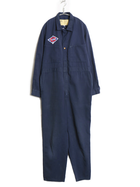 70s USA製 ★ Lee UNION ALLS オールインワン 44 メンズ XL / 古着 ヴィンテージ ワーク ツナギ ペインター パンツ コットン ピケ TALON 紺