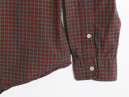 00s ラルフローレン チェック 長袖 ボタンダウン シャツ メンズ XL オールド ポロ CUSTOM FIT コットン ワンポイント ポニー 大きいサイズ