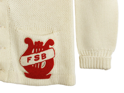 50s 60s ★ レタード ニット カーディガン メンズ L / ヴィンテージ ウール セーター 前開き アワード カレッジ ナチュラル ポケット付き