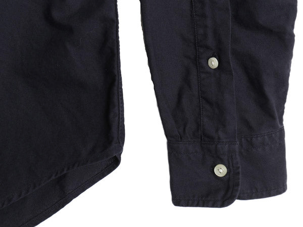 ラルフローレン 長袖 ボタンダウン シャツ メンズ M / 古着 ポロ SLIM FIT オックスフォード コットン ワンポイント ポニー 無地 ネイビー