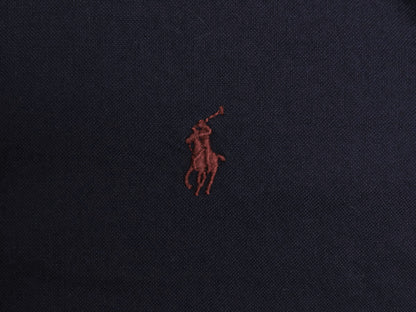 ラルフローレン 長袖 ボタンダウン シャツ メンズ M / 古着 ポロ SLIM FIT オックスフォード コットン ワンポイント ポニー 無地 ネイビー