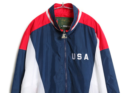  90s アトランタ オリンピック アメリカ 代表 ナイロン ジャケット メンズ XXL オールド オフィシャル スターター スタジャン 大きいサイズ