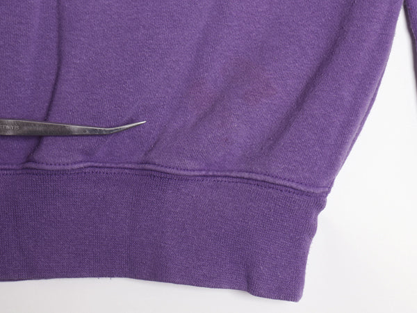 00s ナイキ スモール スウォッシュ 刺繍 スウェット メンズ XXL / オールド 裏起毛 前V トレーナー ヘビーウェイト 大きいサイズ パープル